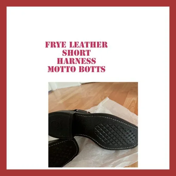 Frye Leather Short Harness Moto Boots